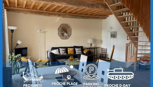 Nid de pie Grand duplex lumineux cadre verdoyant calme à 5 mn de la mer près Port en Bessin, Bayeux, Omaha Beach, - Foto 1