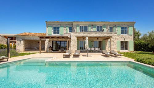 Villa Zelena with Panoramic Seaview and big Pool - Foto 1, Garden, sunbed, Garden view