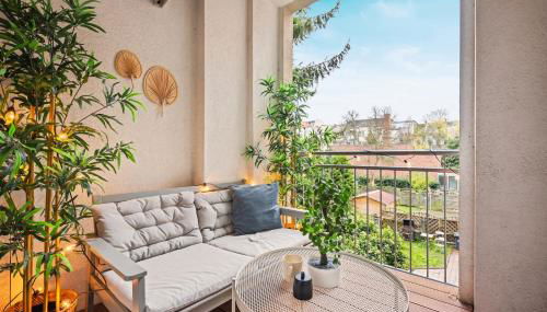 EDLER WOHNRAUM Luxuriöses Stadtstudio mit Balkon, Kaffeevollautomat & Klima - Foto 5, Garden, Garden view