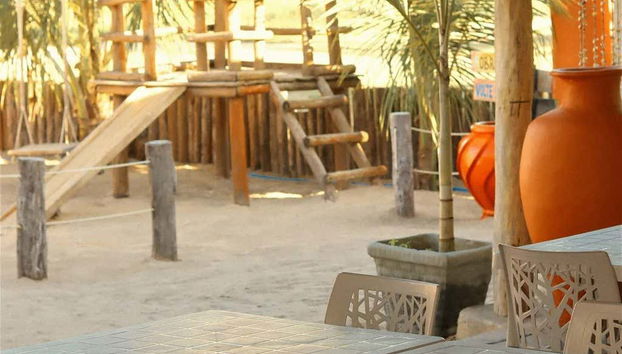 Detalhe de um dos quiosques de praia