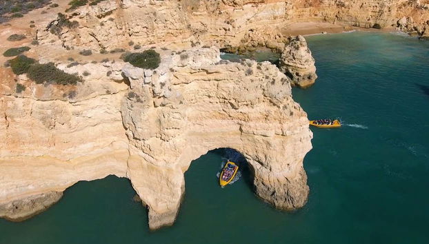 Vista aérea de las lanchas