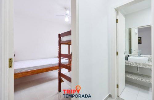 Apartamento espaçoso com ar condicionado e Wi-fi, a 100 metros da praia - Edifício Estoril - Foto 19