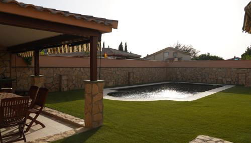 Villa Oropéndola Piscina agua salada, parking, barbacoa pax 14 - Foto 4, Garden, sunbed, Garden view