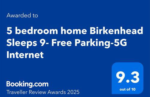 Stunning 5 bedroom home Wirral Birkenhead Sleeps 9- Free Parking-5G Internet - Foto 7