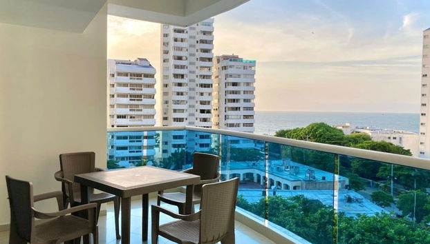 w Oceanview 2BR w/ Terrace n AC in El Laguito - Foto 5, Habitación