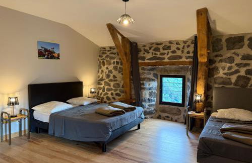 Gîte LE RABIOUZE - 4 épis, 15 pers, 22 couchages - Ancienne Bergerie rénovée, cachet d'origine conservé - Vue magnifique - Label Ecogîte - Foto 36