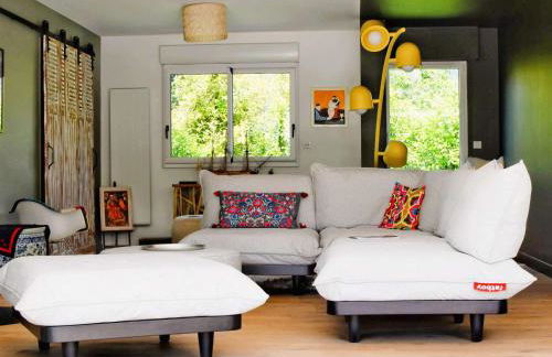 Superbe maison rénovée, 250m de l'océan, 12 pers, terrasse, jardin, proche plage Kerleven et golf - FR-1-481-164 - Foto 7