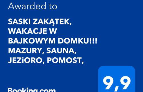 SASKI ZAKĄTEK, WAKACJE W BAJKOWYM DOMKU!!! MAZURY, SAUNA, JEZiORO, POMOST, - Foto 2