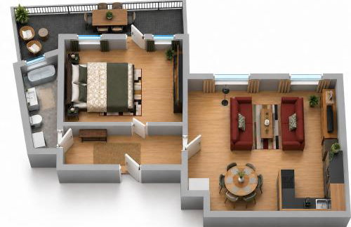 SuperHosts PARKPLATZ - Zentrum - TERRASSE - King-Bett - NETFLIX - Foto 20