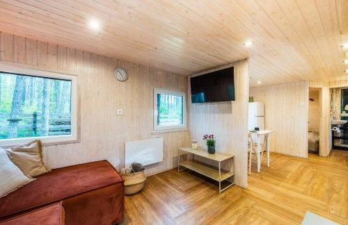 Domek lubiana180 SCANDI wśród drzew JACUZZI SAUNA KOMiNEK i TARAS na dachu jezioro Kaszuby Pieski tylko do 10kg za dodatkową opłatą - Foto 30