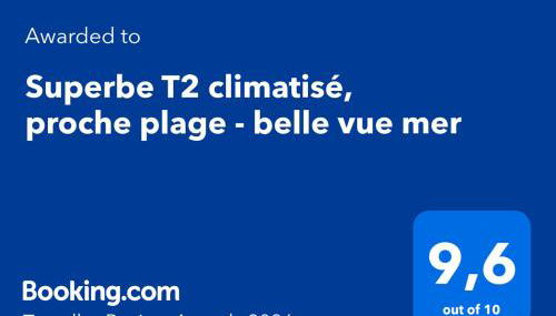 Superbe T2 climatisé, proche plage - belle vue mer - Foto 2