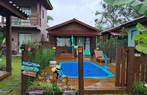 Chalés Praia do Rosa piscina compartilhada - Foto 19