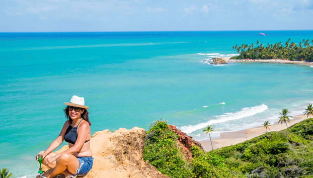 Contemplando la vista panoramica