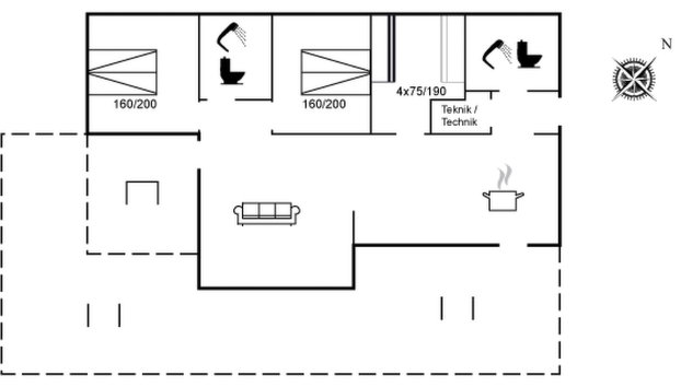 "Hildegard" - 1.5km from the sea - Foto 2, Floorplan