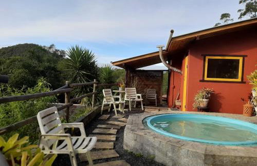 Chalé Pakere Bellavista - visão magnífica do vale e montanhas a mais de mil metros de altitude, wi-fi, sauna, piscina e água de nascente - locação do chalé sem prestação de serviços - Foto 40