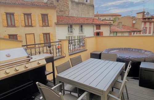 3 pièces spacieux plein centre, parking,clim, terrasse, jardin - Foto 21