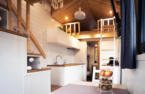 Tiny House mit Saunafass und Garten - Foto 34