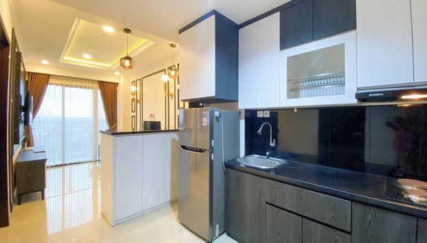 Restful And Elegant 1Br Patraland Amarta Apartment - Foto 4, Cocina privada