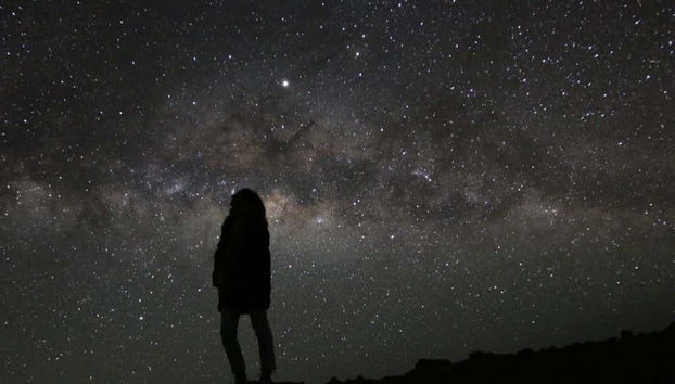 Foto com as estrelas no fundo