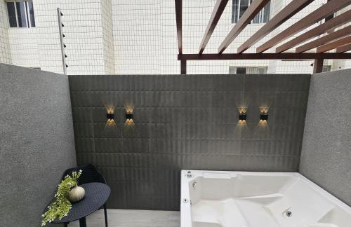 Flat com jacuzzi, lindo, confortável, 55m da Praia do Bessa, Caribessa - Foto 32