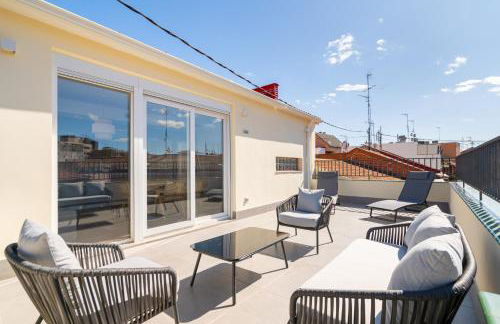 Atico con terraza para 6 personas en madrid rio de alquiler temporal - Foto 2