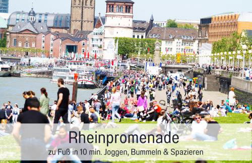 Fewokoko-Privat Apartment Zentral Lorettoviertel Rheinufer Altstadt Messe Landtag Königsallee - Foto 45