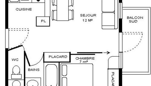 Appartement cosy 4 pers au pied des pistes avec wifi, balcon et casier à ski - FR-1-508-18 - Foto 5