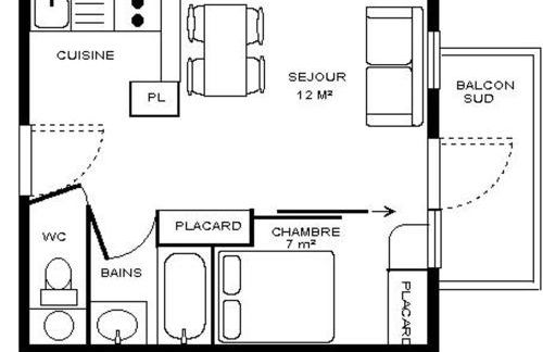 Appartement cosy 4 pers au pied des pistes avec wifi, balcon et casier à ski - FR-1-508-18 - Foto 5