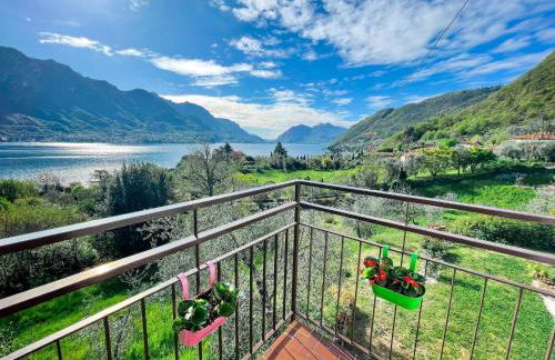 Appartamento Tivano, balcone con vista lago - Foto 6