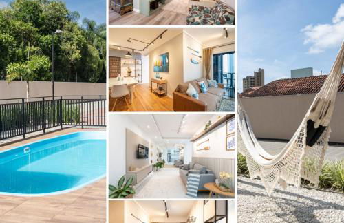 Apartamentos em Bal Piçarras 150 M DA PRAIA com Sacada Wi Fi, Piscina, Portaria 24h, Playground e vaga de GARAGEM - Foto 1