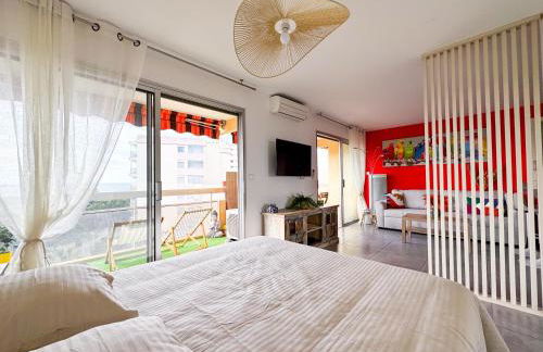 Appartement Eléa, Vue sur Mer, T1 sur Fréjus à 150m des plages - Foto 12
