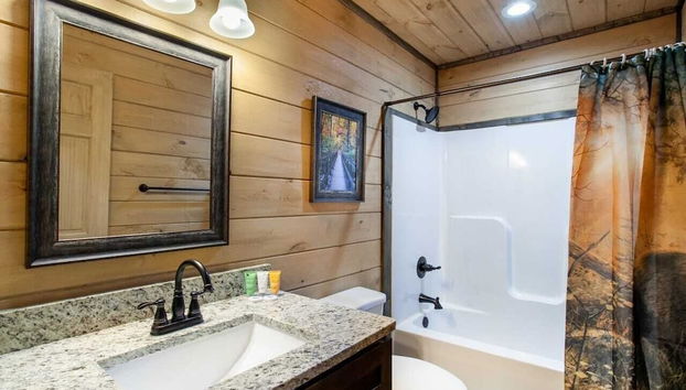 The Wacky Woodpecker by Avantstay Game Room, Private Hot Tub, & Pool Access! - Foto 5, Baño