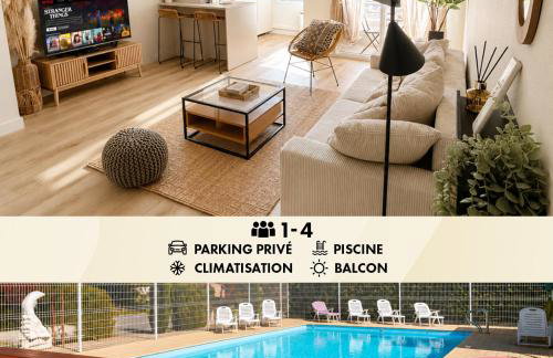 Moderne et Cosy T2 - Parking & Clim & Piscine & Balcon - LYON 25 min - Foto 1