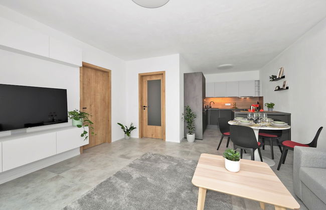 Fully equipped apartments with Terraces, Free garage parking, Netflix & AC - by Apartmány Šlapanice cz - Foto 27