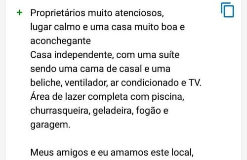 Casa Temporada Nosso Recanto Piscina aquecimento Solar - Foto 30