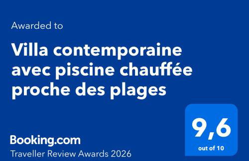 Villa contemporaine avec piscine chauffée proche des plages - Foto 40