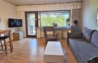 Ferienhaus am Knoten T12 - Terrasse mit Grill und Talblick, Haustier Willkommen Reihenhaus - Foto 5