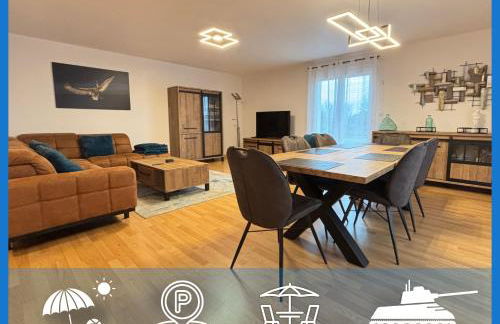 La clé des champs Maison plain pied lumineuse bien équipée, séjour spacieux, belle terrasse aménagée, garage, grand jardin clos, parking, près de Bayeux et Omaha Beach, chiens bienvenus - Foto 1