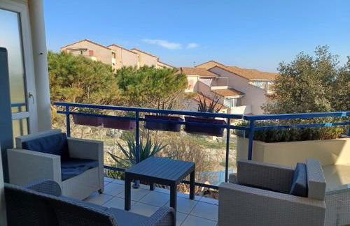 Plain-pied, terrasse, piscine, pleine vue mer, plage à 6' à pied, parking, wifi - Foto 6