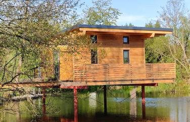 TinyHousebeiDresden mit Faßsauna Über dem Wasser schwebendes winziges Häuschen Nähe Dresden Sächsische Schweiz - Foto 13