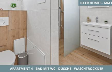 Iller Homes Memmingen - Moderne Fewos mit Terrasse für bis zu 7 Pers mit Parkplätzen - Foto 38