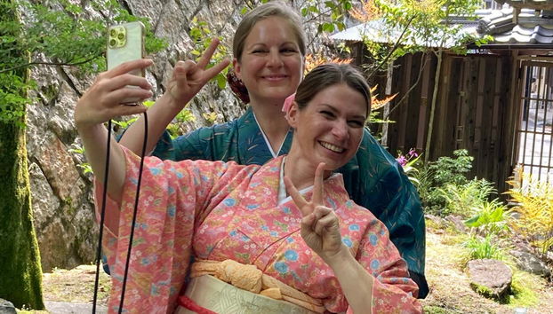 Selfie en el jardín