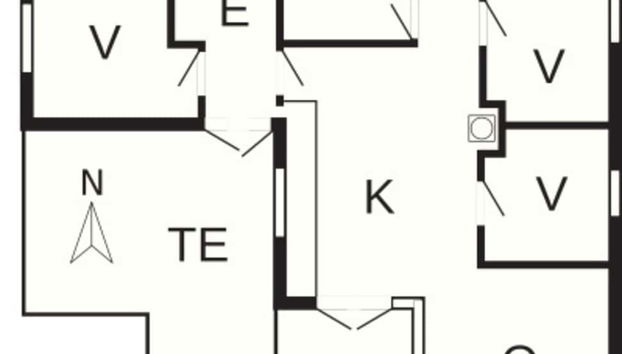 8 Person Holiday Home in Nysted - Photo 2, Plan d’étage