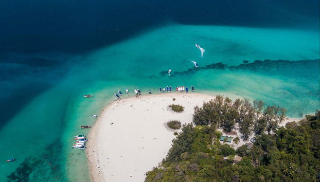 Vista aérea da praia
