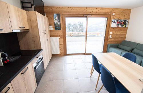 Dans résidence neuve LE SNOW ROC sur les pistes, grand studio cosy 5 pers avec terrasse panoramique, SAUNA, WIFI - Foto 5