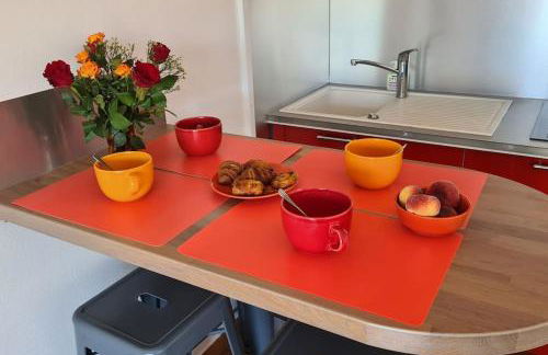 Élégant Studio au calme 2mn mer Wifi Clim Terrasse parking - Foto 13