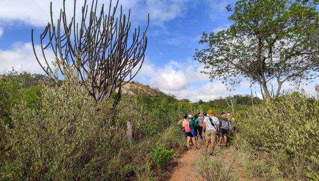 Durante la ruta de senderismo
