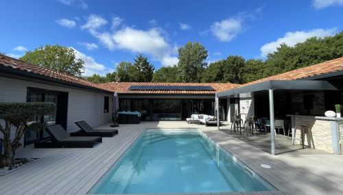 Villa moderne à Soustons avec piscine chauffée, 3 chambres et cuisine extérieure, animaux acceptés - FR-1-379-167 - Foto 2