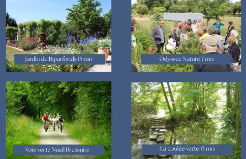 Grand Gîte Le Saule en Scie - 3 étoiles - Spa chauffé, 12 à 14 pers, jardin clos, 30 mn PuyduFou - Foto 46