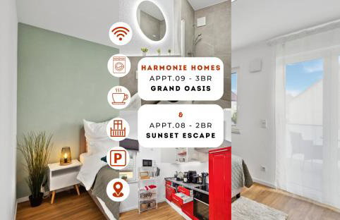 Harmonie Homes - Built in 2025 - High-Quality Beds & Linen - Full Kitchen - Fiber WiFi - 4K Smart TV - 2 Balconies - Elevator - Free Private Parking - Near Augsburg - 20 Min via Autobahn to Munich-West - Foto 39